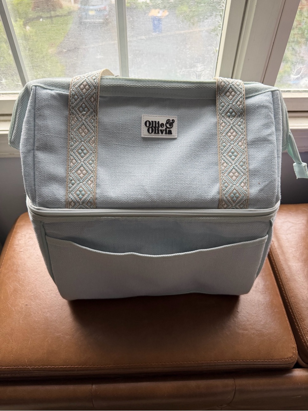 Light Blue Insulated Tote Bag